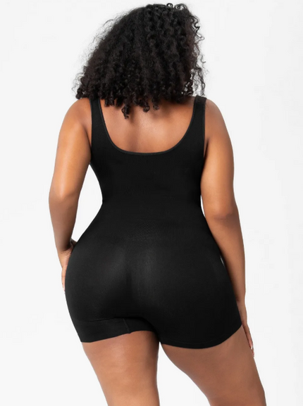 Scoop Neck Wide Strap Shaping Romper