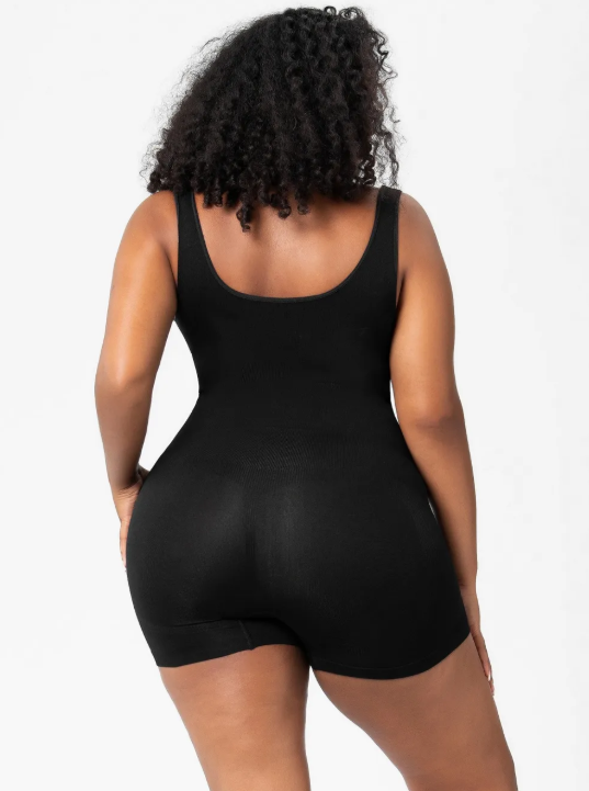 Scoop Neck Wide Strap Shaping Romper