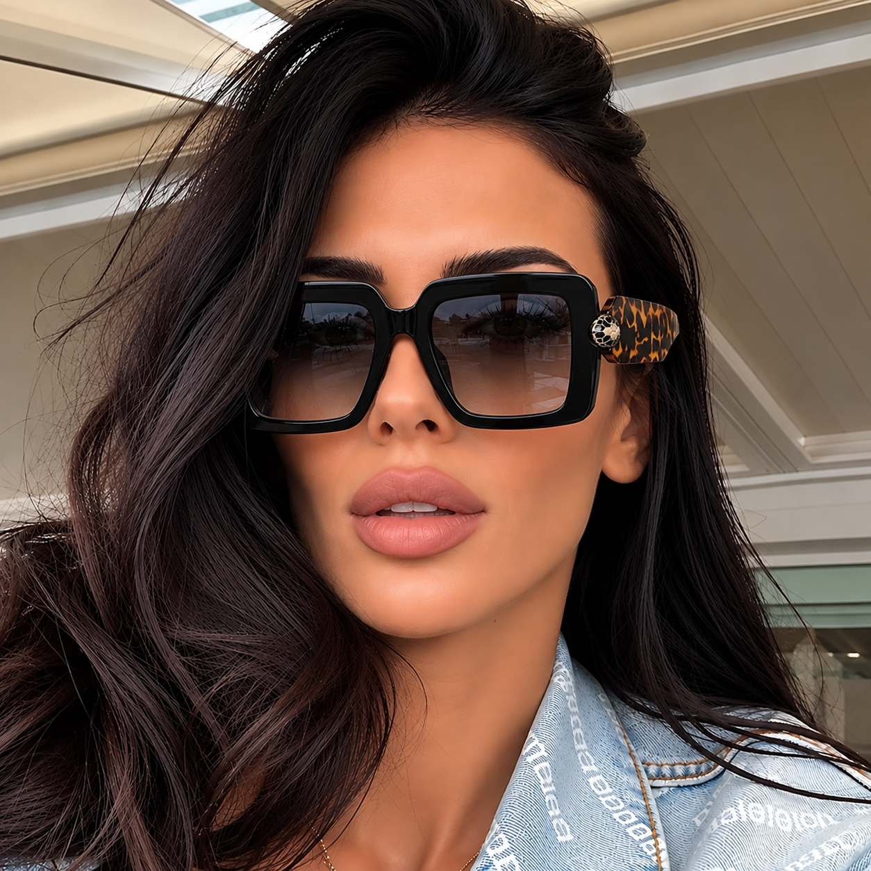 Polycarbonate Frame Square Sunglasses