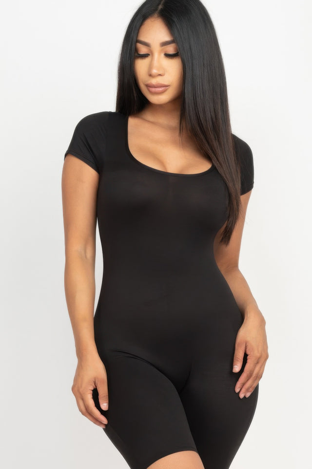 Scoop Neck Bodycon Romper