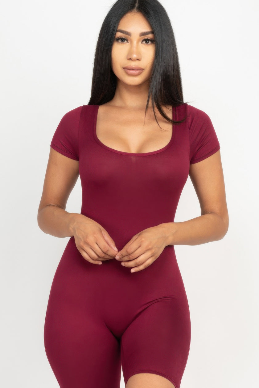 Scoop Neck Bodycon Romper