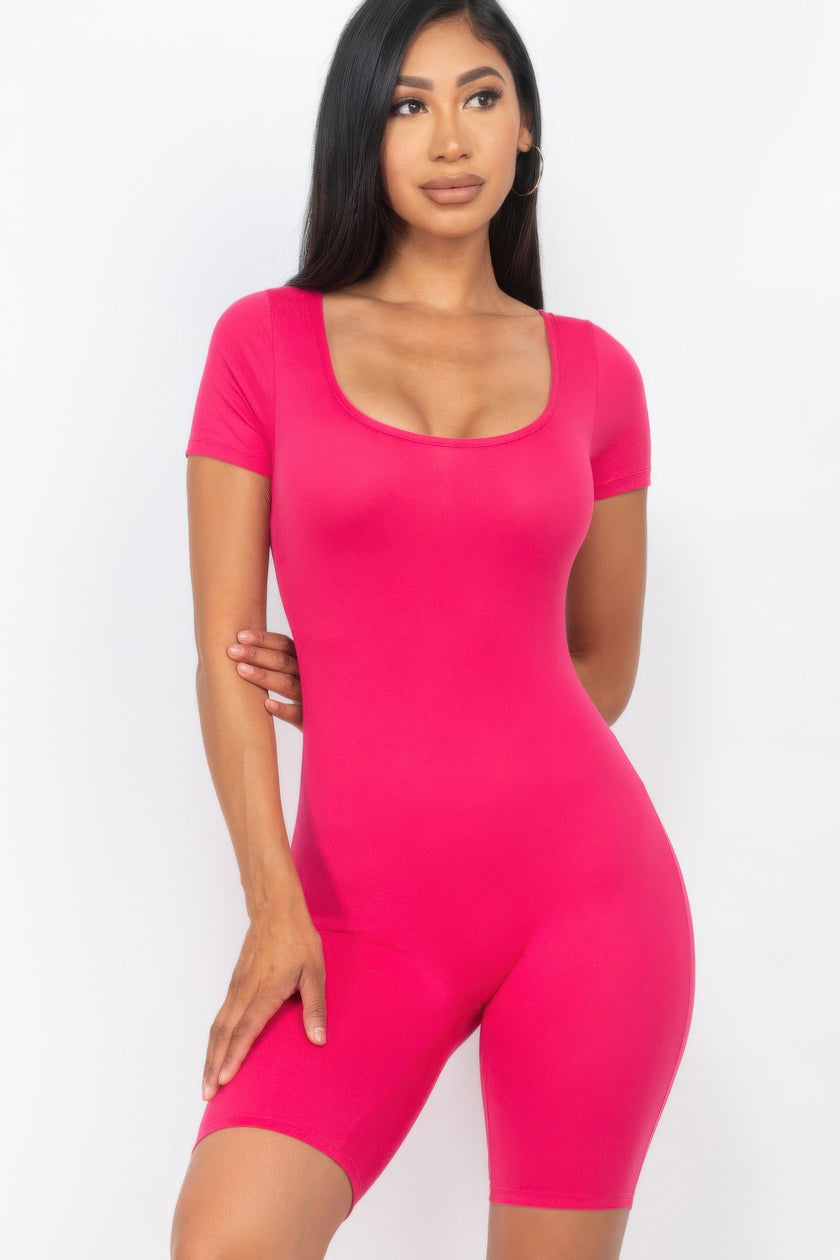 Scoop Neck Bodycon Romper