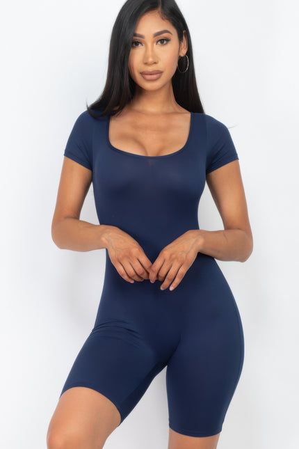 Scoop Neck Bodycon Romper