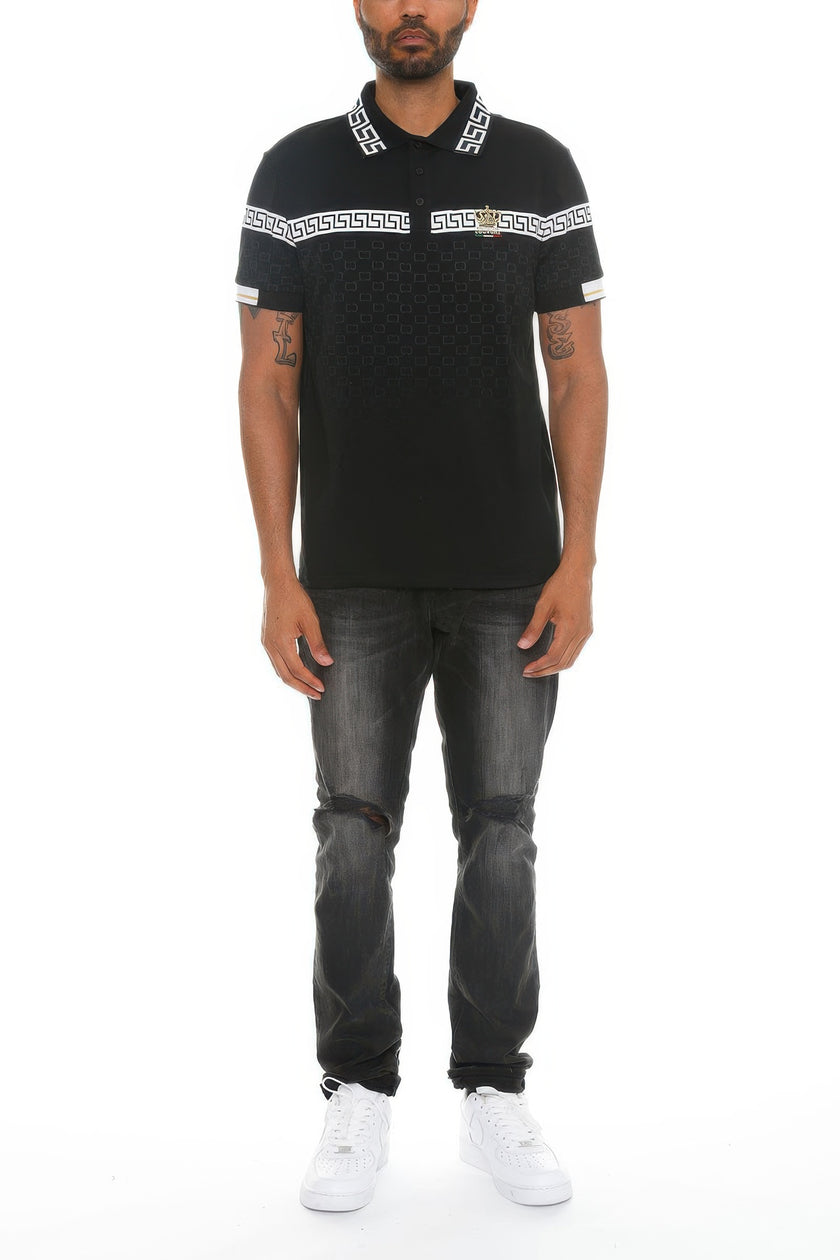 Couture Polo Button Down T-Shirt