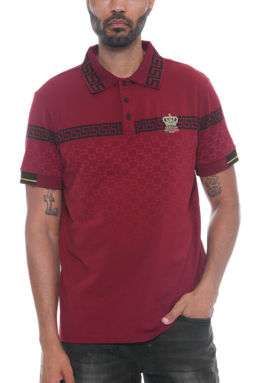 Couture Polo Button Down T-Shirt