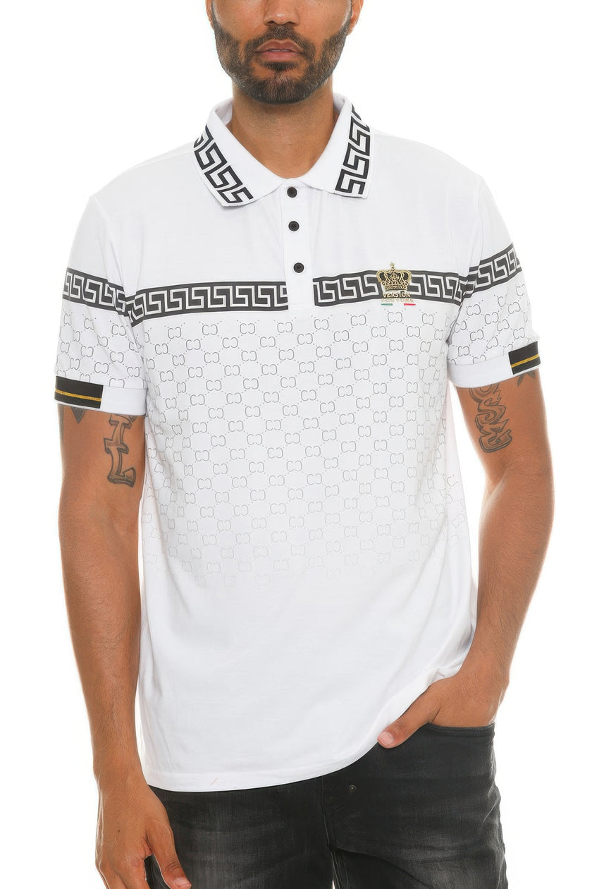 Couture Polo Button Down T-Shirt