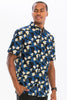 Mens Print Hawaiian Button Down Shirt