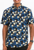 Mens Print Hawaiian Button Down Shirt