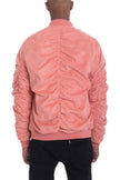 Mirosuede Scrunched Bomber Jacket