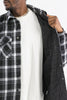 Mens Quilted Padded Flannel