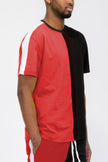 Two Tone Color Block Short Sleeve Tshirt