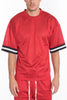 Mesh Sleeve Tape Athletic Tshirt