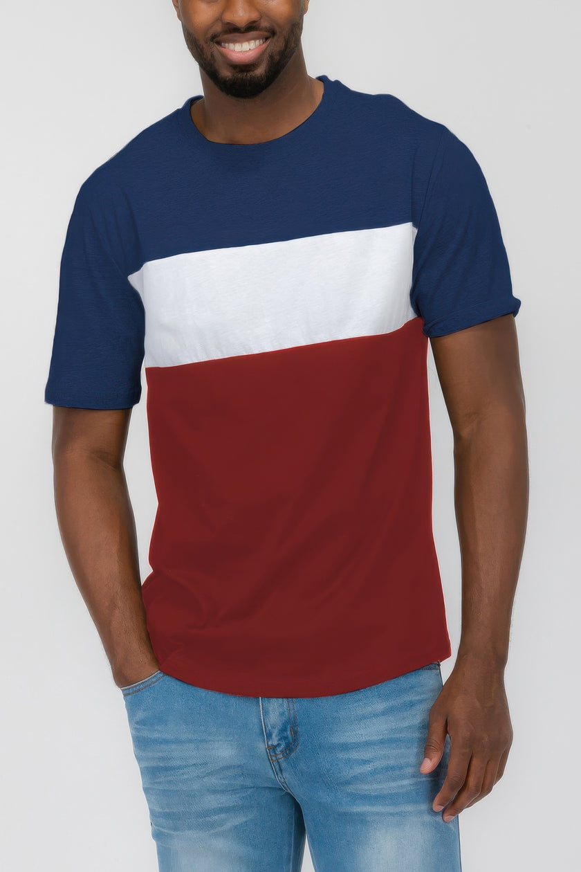 Color Block Short Sleeve T-Shirt