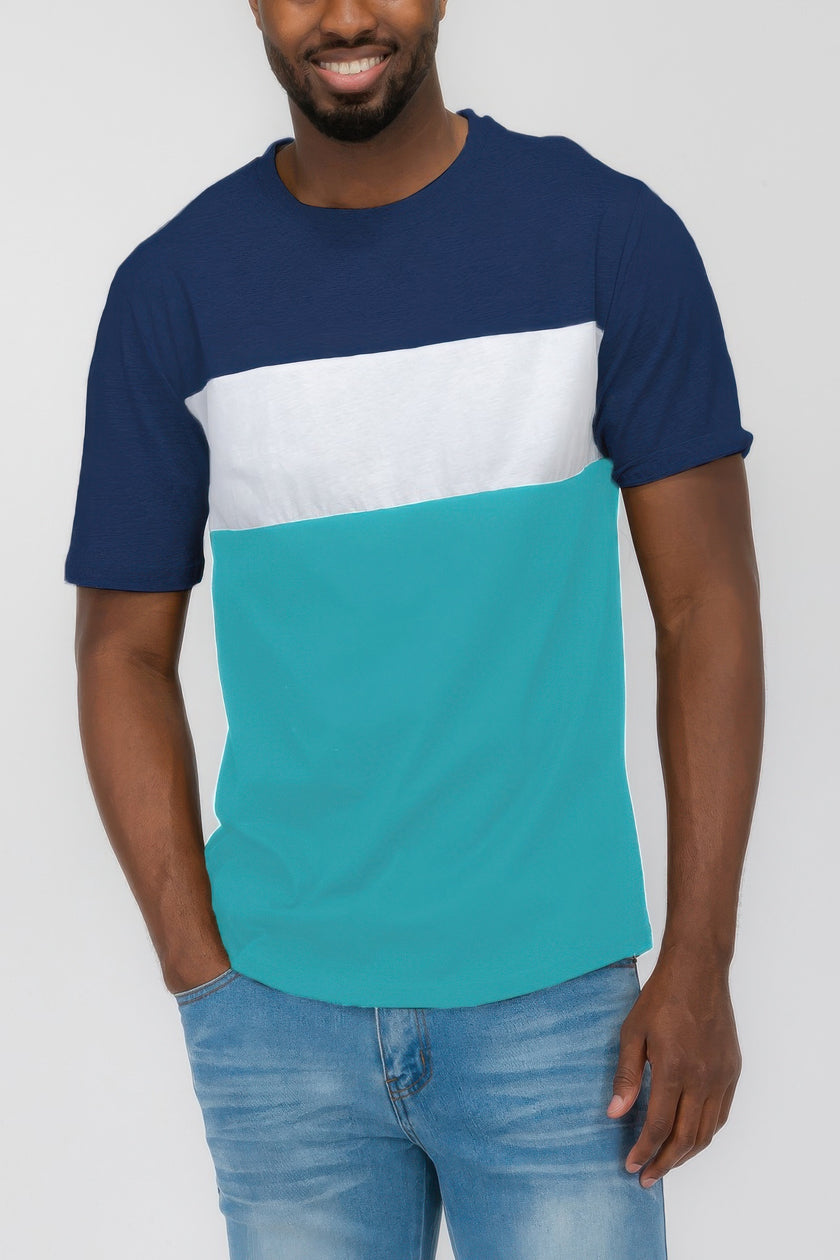 Color Block Short Sleeve T-Shirt