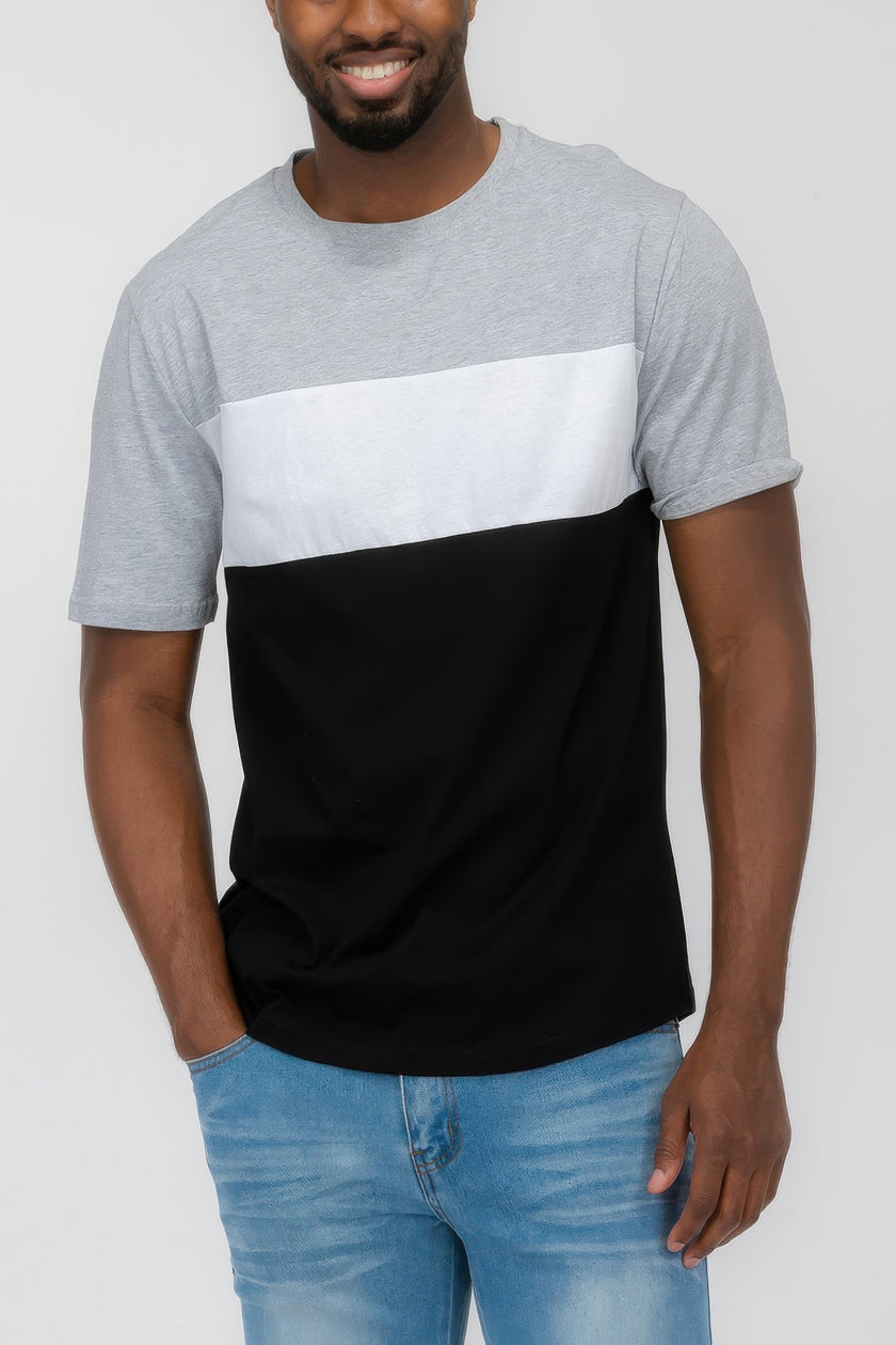 Color Block Short Sleeve T-Shirt