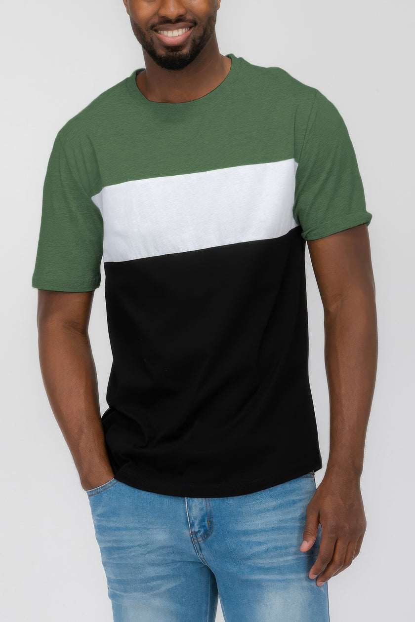 Color Block Short Sleeve T-Shirt