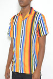 Mens Striped Button Down Shirt Print