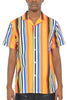 Mens Striped Button Down Shirt Print