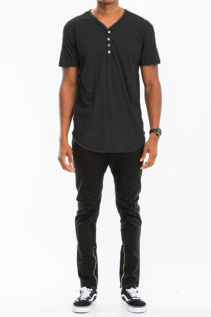 T-Shirt with Four Buttons