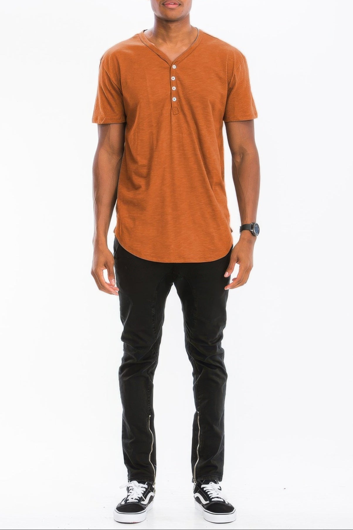 Short Sleeve 4 Button Henley Shirt