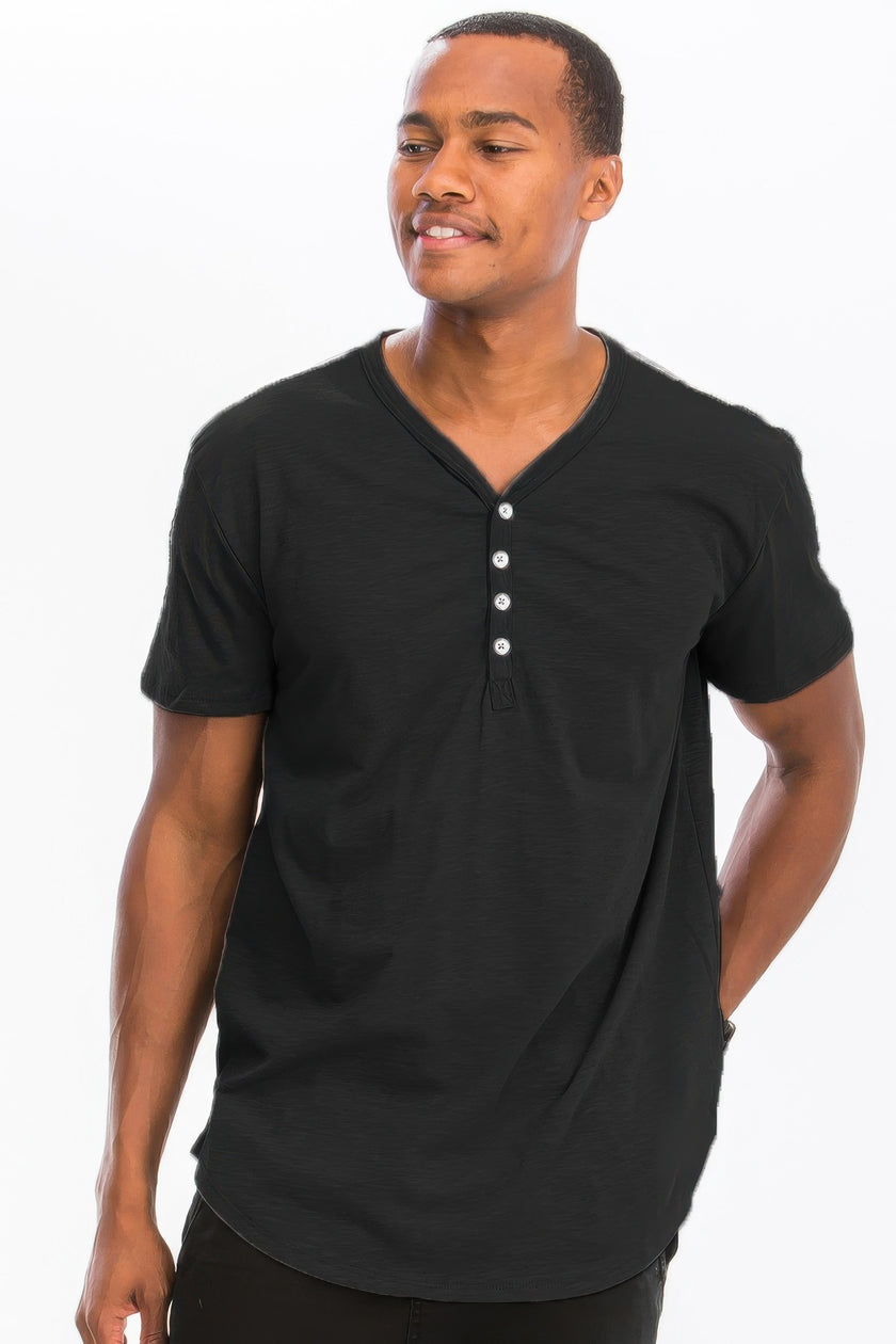 T-Shirt with Four Buttons