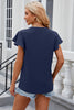 Notched Cap Sleeve T-Shirt