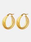 18K Gold-Plated Titanium Steel Huggie Earrings