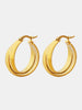 18K Gold-Plated Titanium Steel Huggie Earrings