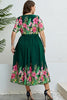 Honey Floral Tie-Waist Round Neck Dress