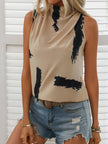 Perfee Cowl Neck Sleeveless Blouse