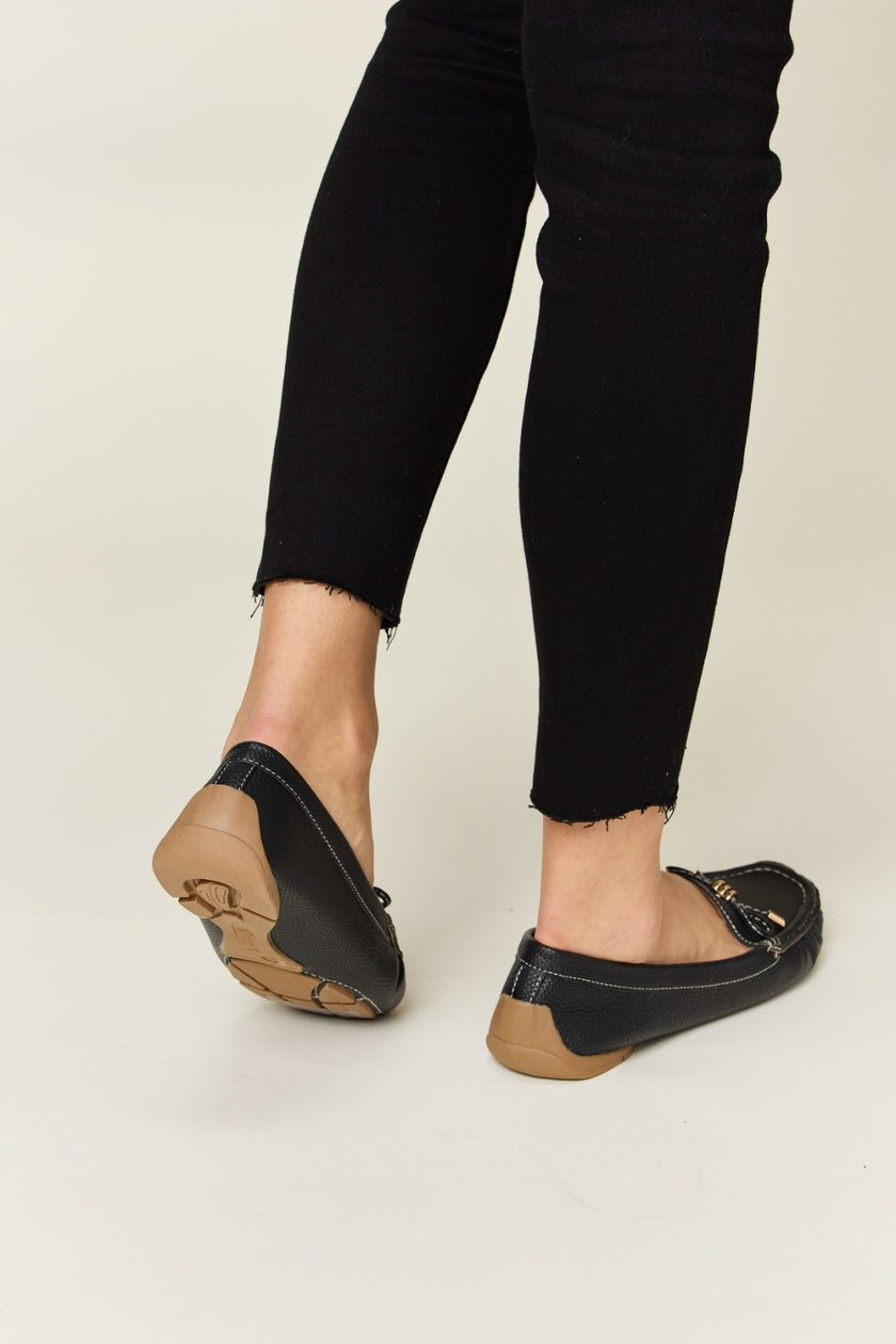 Forever Link Slip On Bow Flats Loafers - QuaintQuest Fashion