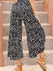 Perfee Slit Polka Dot Wide Leg Pants