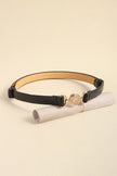 Rhinestone Decor PU Leather Belt