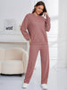 Dropped Shoulder Long Sleeve Hoodie and Pants Set