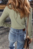 Half Button Long Sleeve Sweater