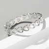 925 Sterling Silver Heart Link Ring