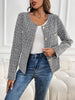 Perfee Plaid Long Sleeve Blazer