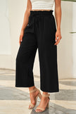 Drawstring Waist Wide Leg Pants