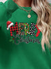 MERRY CHRISTMAS Round Neck Dropped Shoulder Sweatshirt