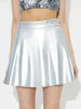 Ruched Mini Skirt with Zipper