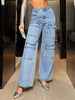 Wide Leg High Waist Jeans with Pockets