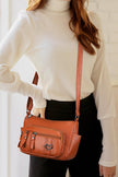 PU Leather Adjustable Strap Shoulder Bag