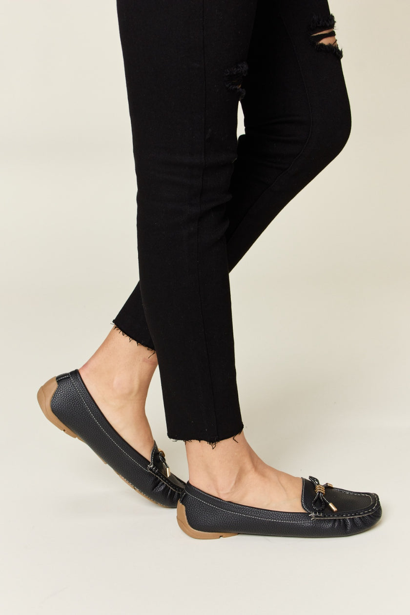 Forever Link Slip On Bow Flats Loafers - QuaintQuest Fashion