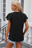 Notched Cap Sleeve T-Shirt