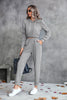 Ruched Raglan Sleeve Hoodie and Joggers Set