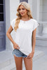 Pocketed Heathered Cap Sleeve T-Shirt