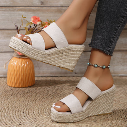 Open Toe Platform Wedge