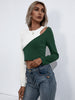 Ivy Lane Cropped Contrast Color Round Neck Short T-Shirt