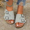 Metal Buckle Open Toe Sandals