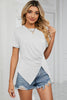 Ruched Round Neck Short Sleeve T-Shirt